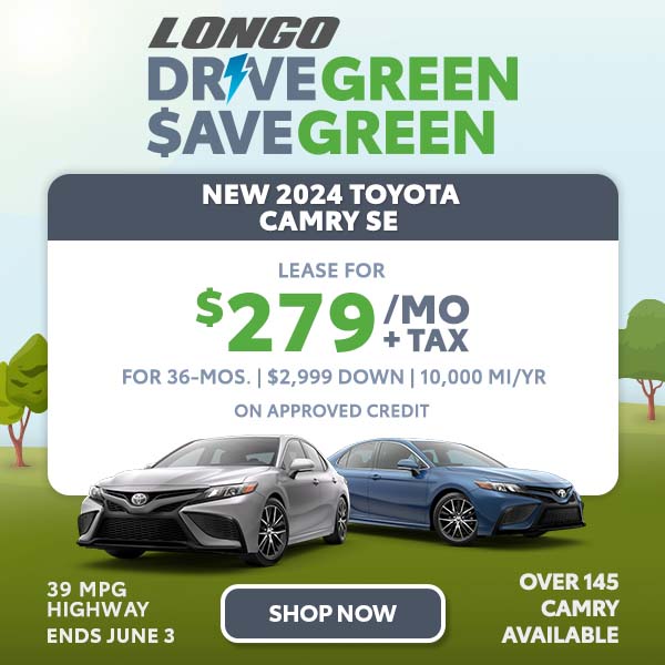 Lease a new 2024 Toyota Camry SE for $279/mo + tax