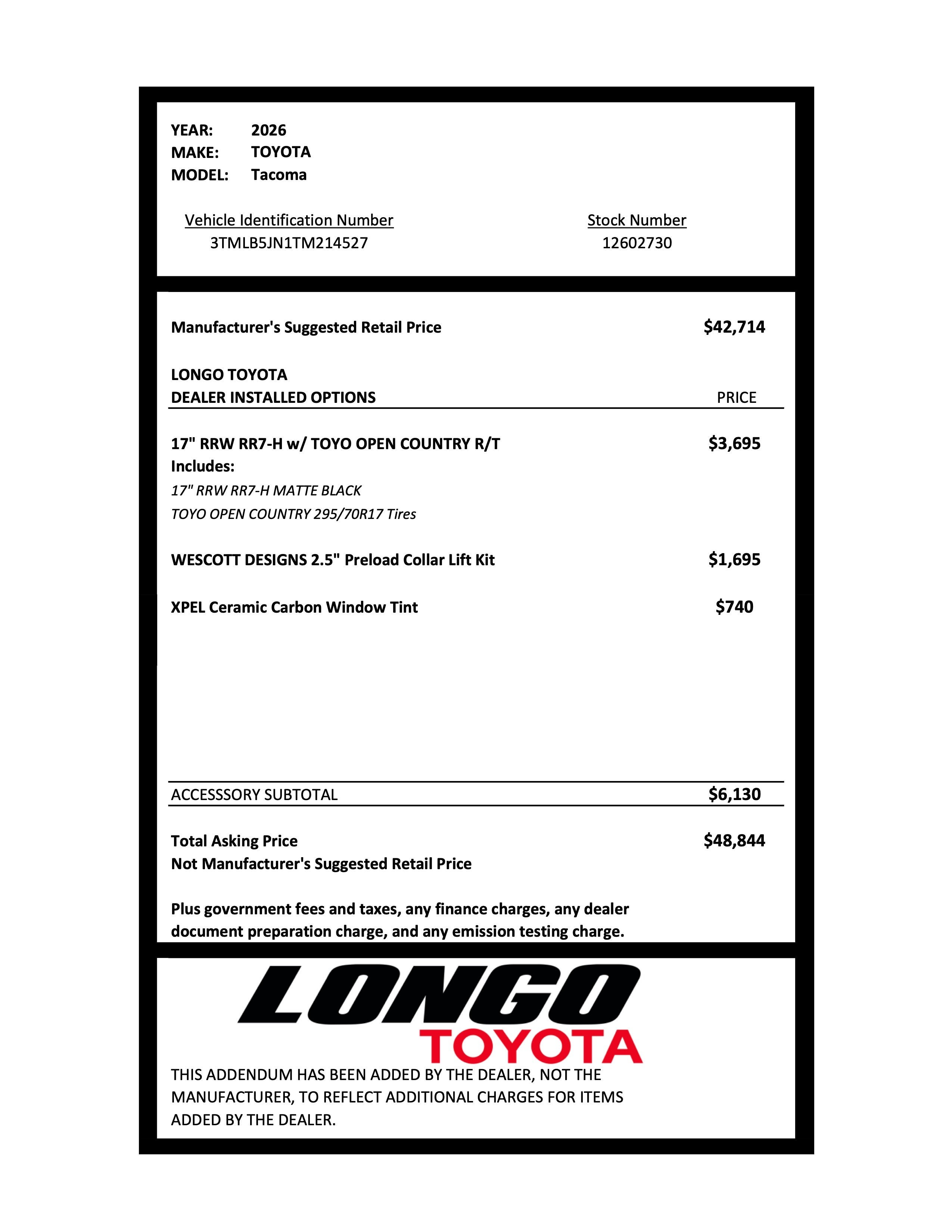 2026 Toyota Tacoma SR5