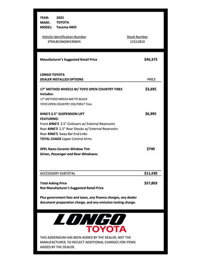 2025 Toyota Tacoma TRD Off-Road