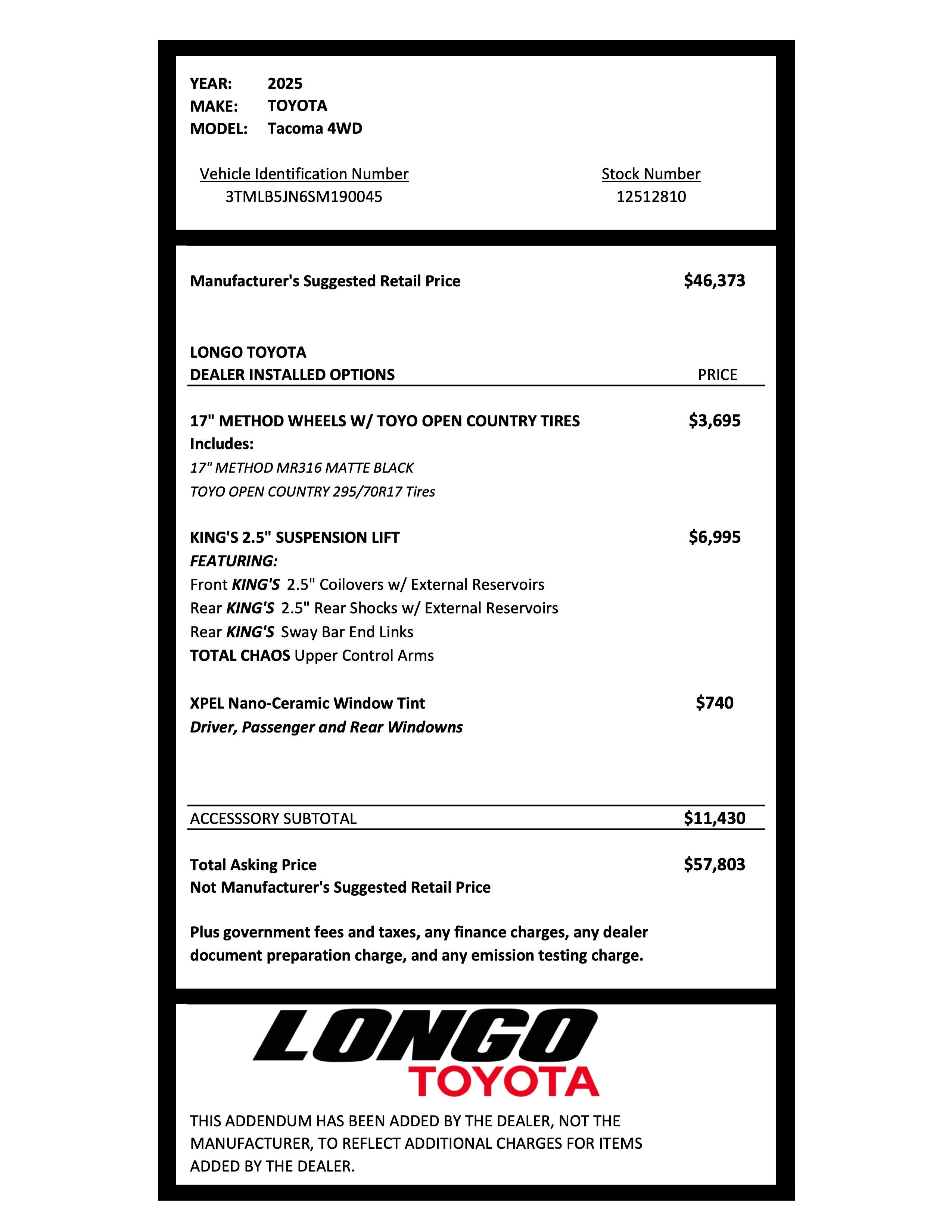 2025 Toyota Tacoma TRD Off-Road