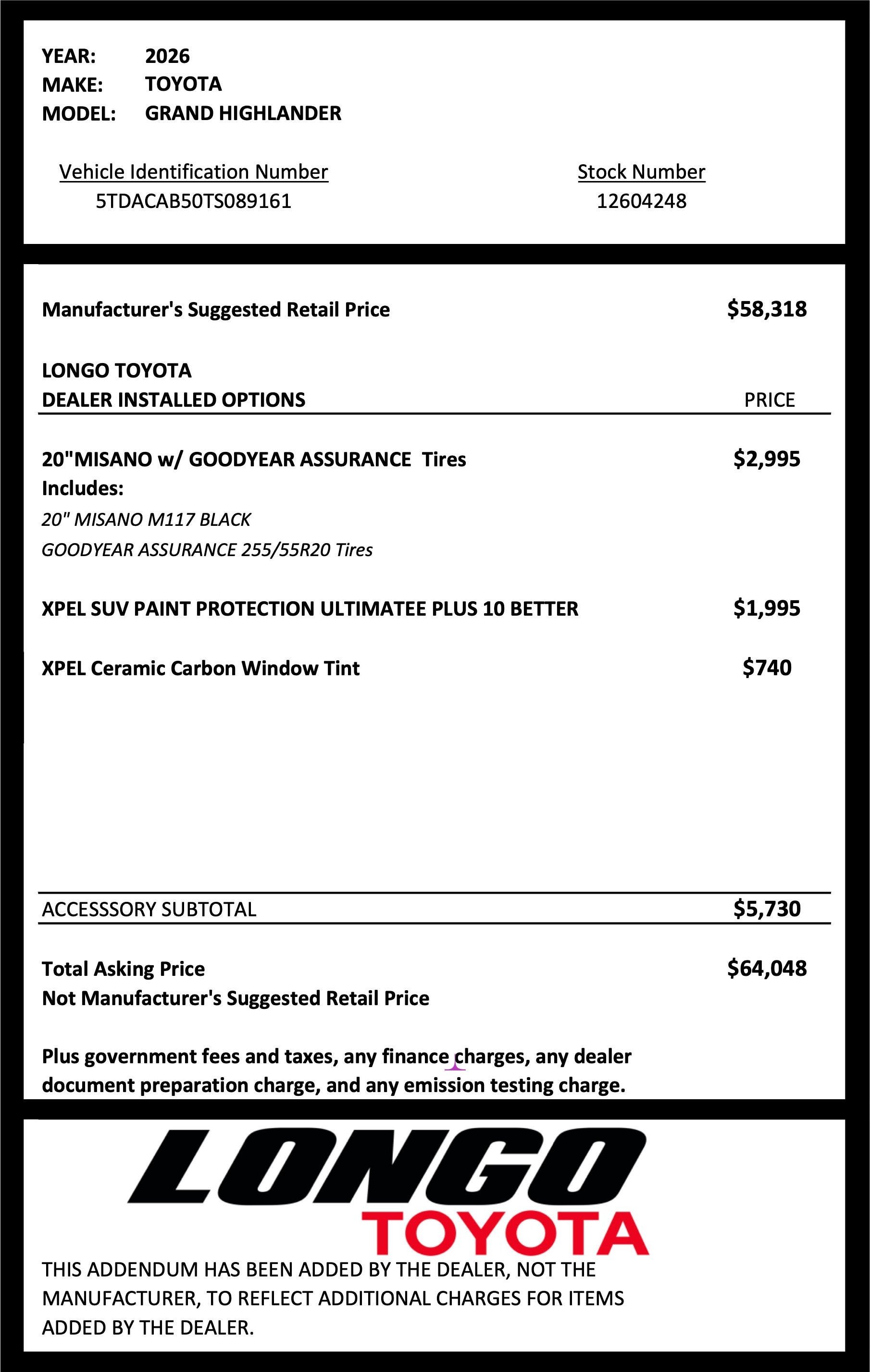 2026 Toyota Grand Highlander Hybrid Limited