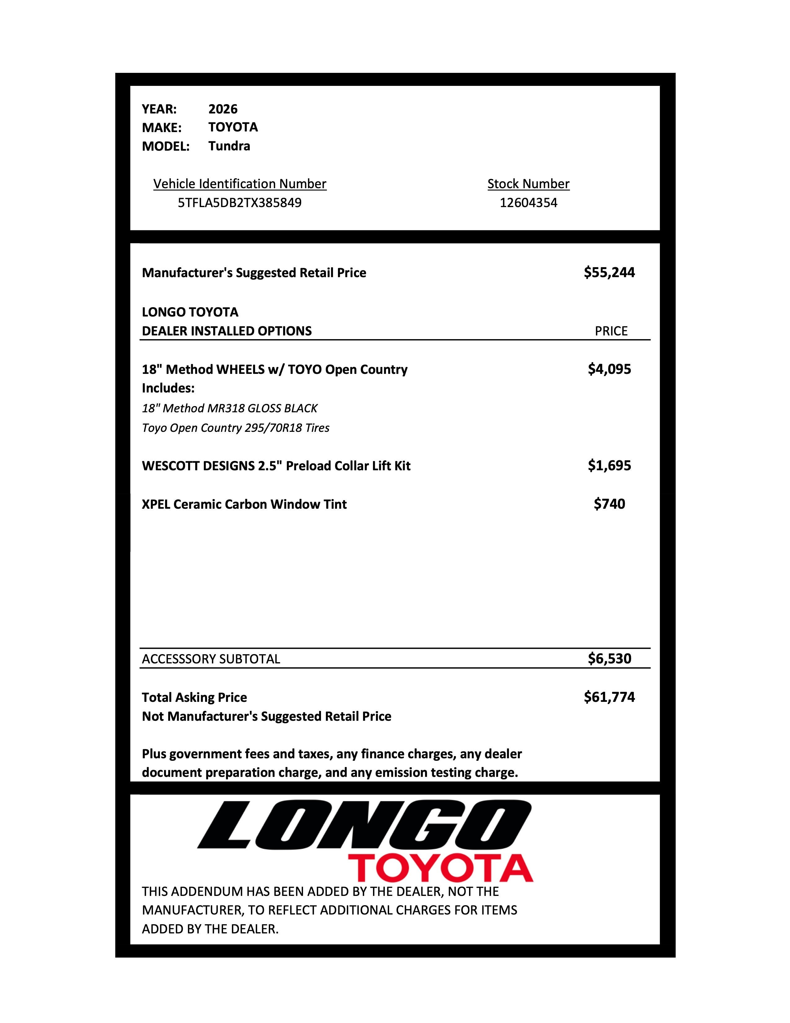 2026 Toyota Tundra SR5