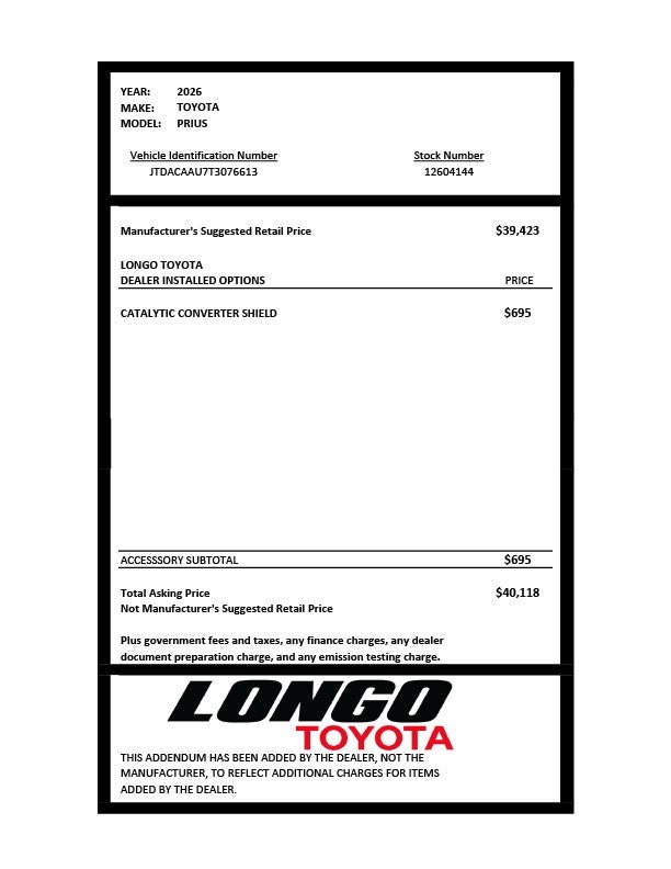 2026 Toyota Prius Limited
