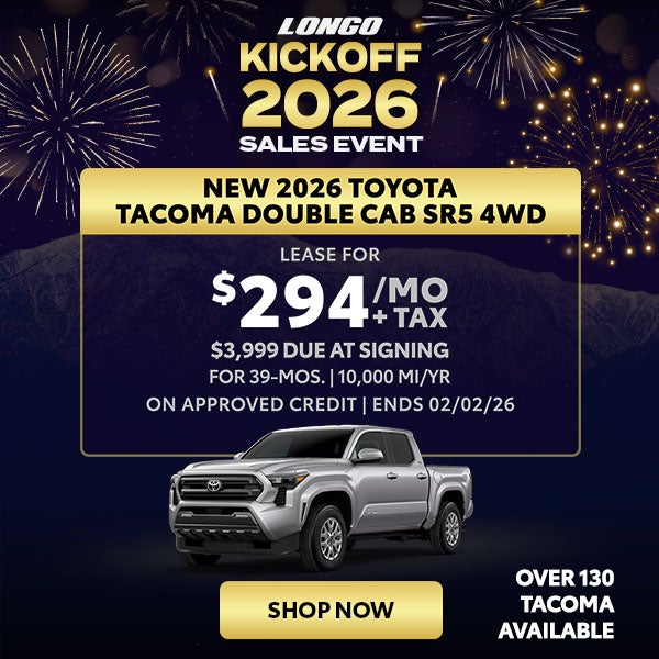 Lease a new 2026 Toyota Tacoma for $294/mo + tax