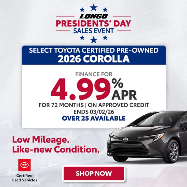 Shop like-new and low mileage 2026 Corolla