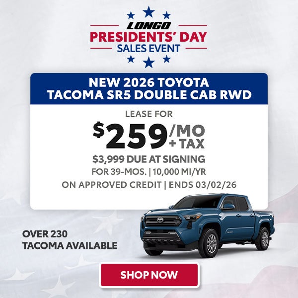 Lease a new Tacoma for $259/mo + tax