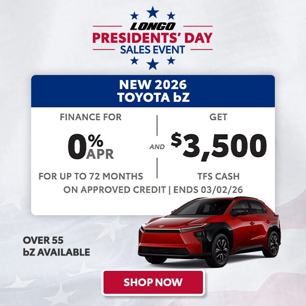 Finance a new bZ for 0% APR and get $3500 TFS Cash