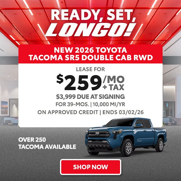 Lease a new Tacoma for $259/mo + tax