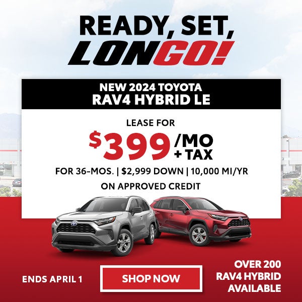 Lease a New 2024 Toyota RAV4 Hybrid LE