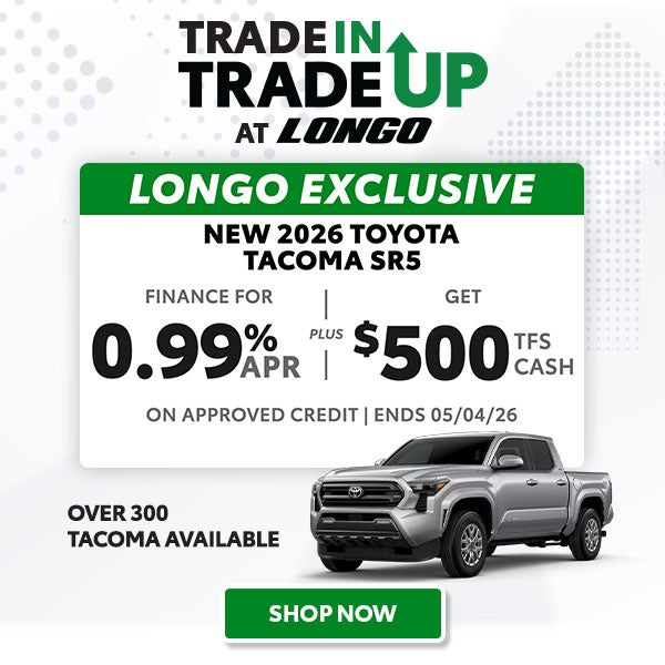 Finance a new Tacoma SR5 for 0.99% + Get $500 TFS Cash