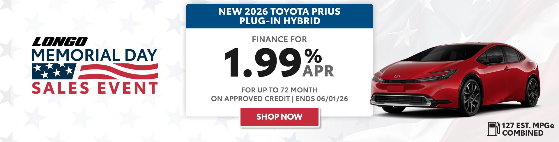 Finance a New 2026 Toyota Prius Plug-In Hybrid