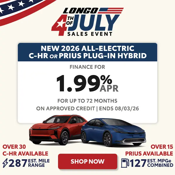 Finance a new 2026 C-HR or Prius Plug-In for 1.99% APR
