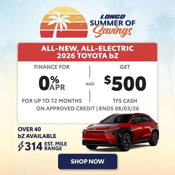 Finance a new 2026 bZ for 0% APR & Get $500 TFS Cash
