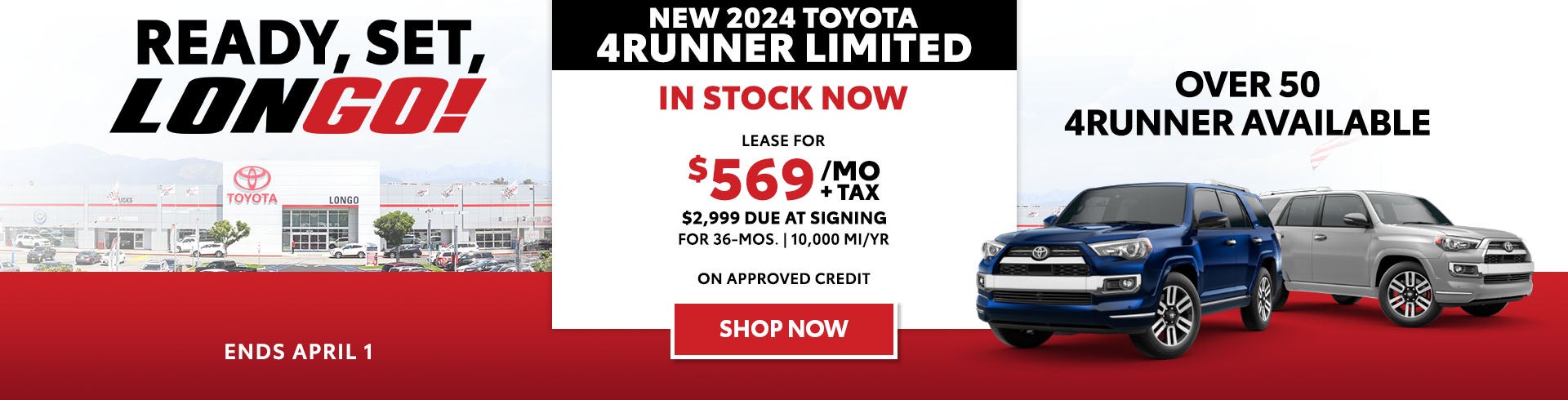 Lease a New 2024 Toyota 4Runner Limited